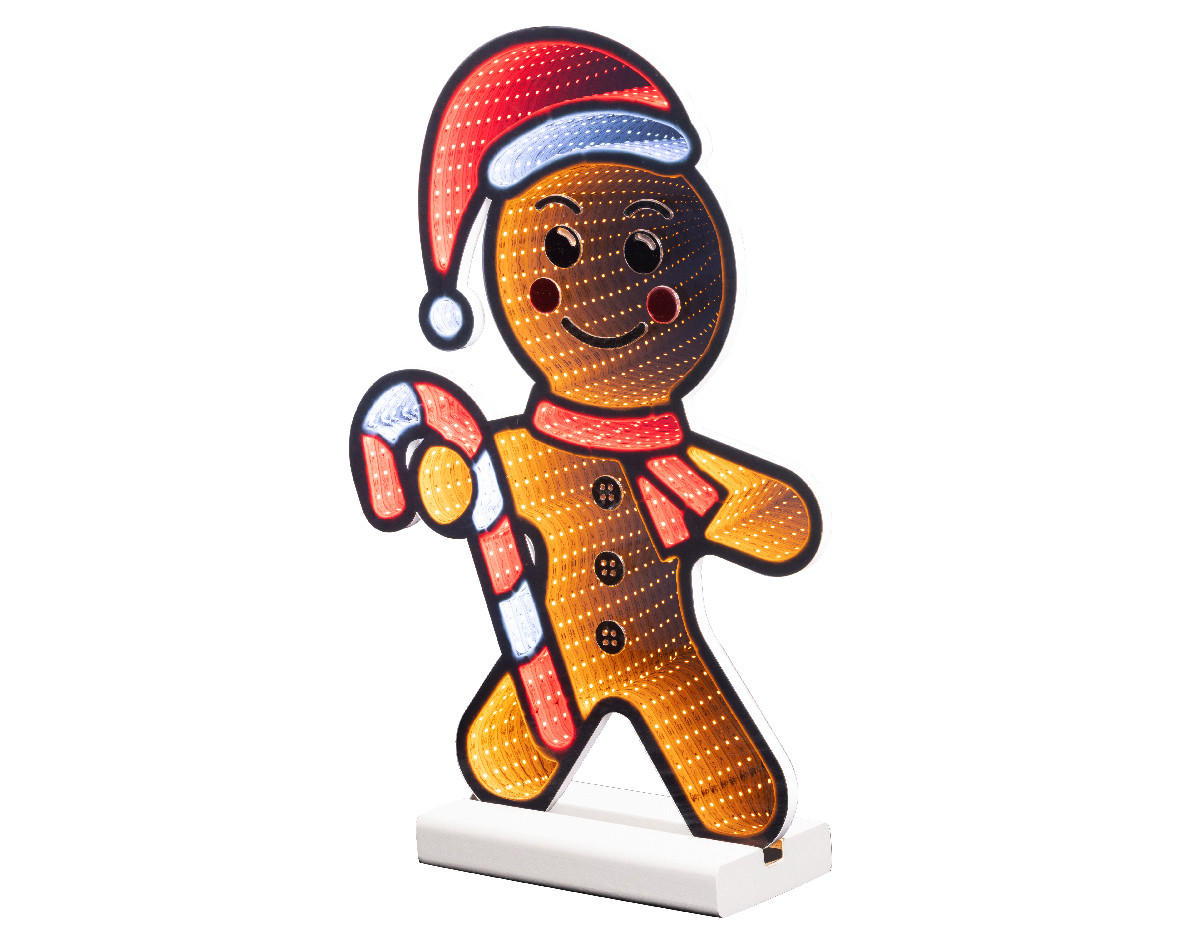 LED-WEIHNACHTSFIGUR  - Rot/Braun, KONVENTIONELL, Kunststoff (4,50/27,00/39,50cm)