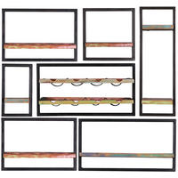 WANDREGALSET 120/110/25 cm  - Multicolor/Schwarz, Design, Holz/Metall (120/110/25cm) - MID.YOU