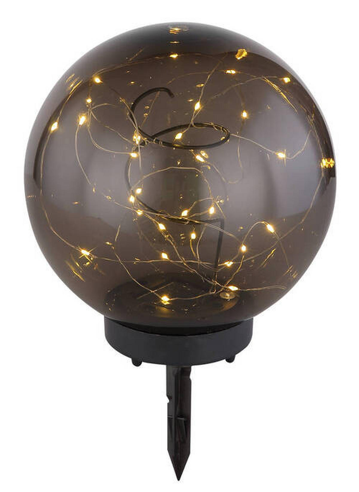 SOLARLEUCHTE - Grau, Basics, Kunststoff (20/30cm) - Globo