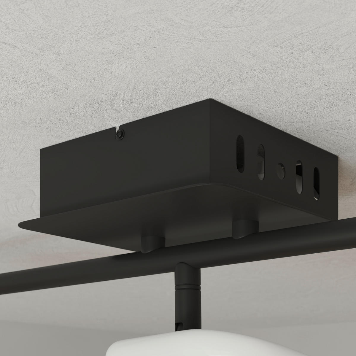 LED-STRAHLER Miriam 55/13,5/12 cm   - Eschefarben/Schwarz, Design, Holz/Kunststoff (55/13,5/12cm) - Novel