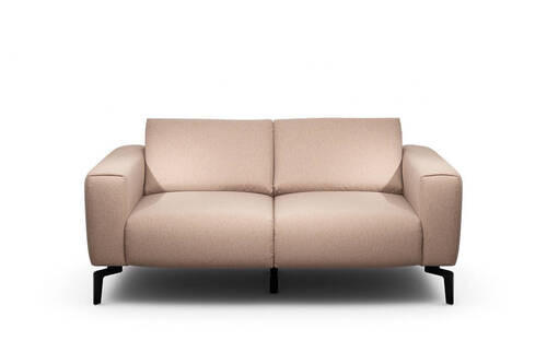 2-SITZER-SOFA in Chenille Rosa  - Schwarz/Rosa, Design, Textil/Metall (180/86/86-94cm) - SENSOO