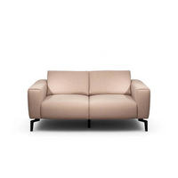 2-SITZER-SOFA in Chenille Rosa  - Schwarz/Rosa, Design, Textil/Metall (180/86/86-94cm) - SENSOO