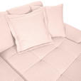 ECKSOFA Rosa Flachgewebe  - Schwarz/Rosa, KONVENTIONELL, Kunststoff/Textil (195/286cm) - Carryhome