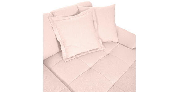 ECKSOFA Rosa Flachgewebe  - Schwarz/Rosa, KONVENTIONELL, Kunststoff/Textil (195/286cm) - Carryhome