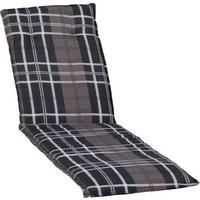 LIEGENAUFLAGE Karo  - Schwarz/Grau, Basics, Textil (193/60/6cm) - Gardenson