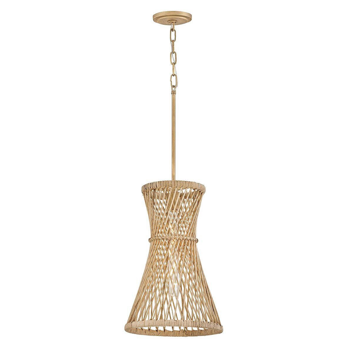 HÄNGELEUCHTE Twyla  57,7/30,5/30,5 cm  - Goldfarben, Natur, Holz/Metall (57,7/30,5/30,5cm) - Elstead Lighting
