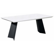 JEDILNA MIZA, črna, bela - črna/bela, Design, kovina/leseni material (180/76/100cm) - Hom`in