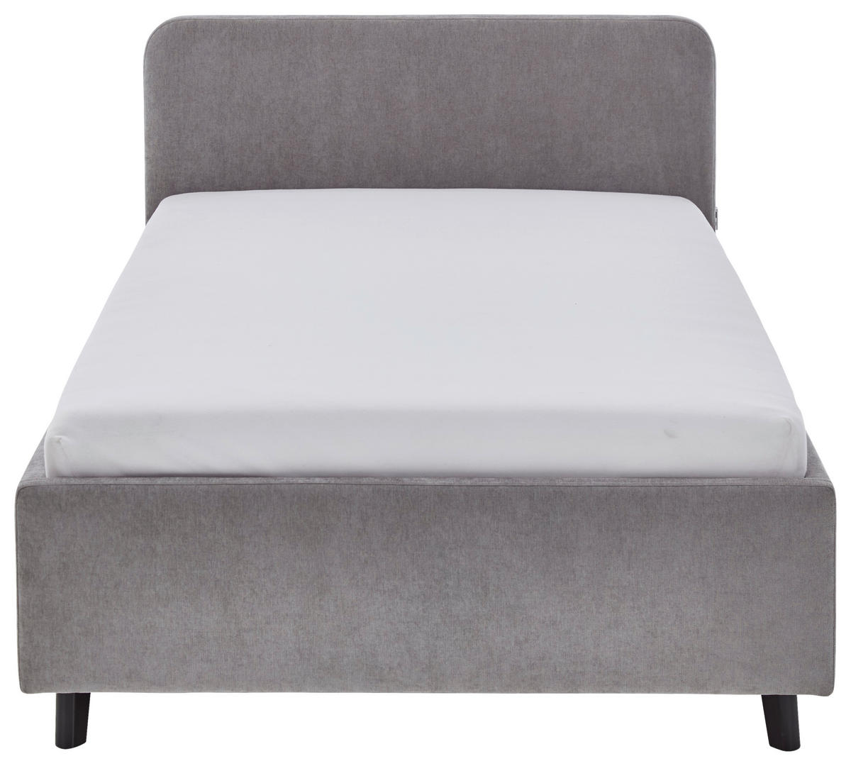 POLSTERBETT 140/200 cm,  in Grau, Schwarz, Betttasche,  - Schwarz/Grau, KONVENTIONELL, Holz/Textil (140/200cm) - Boxxx
