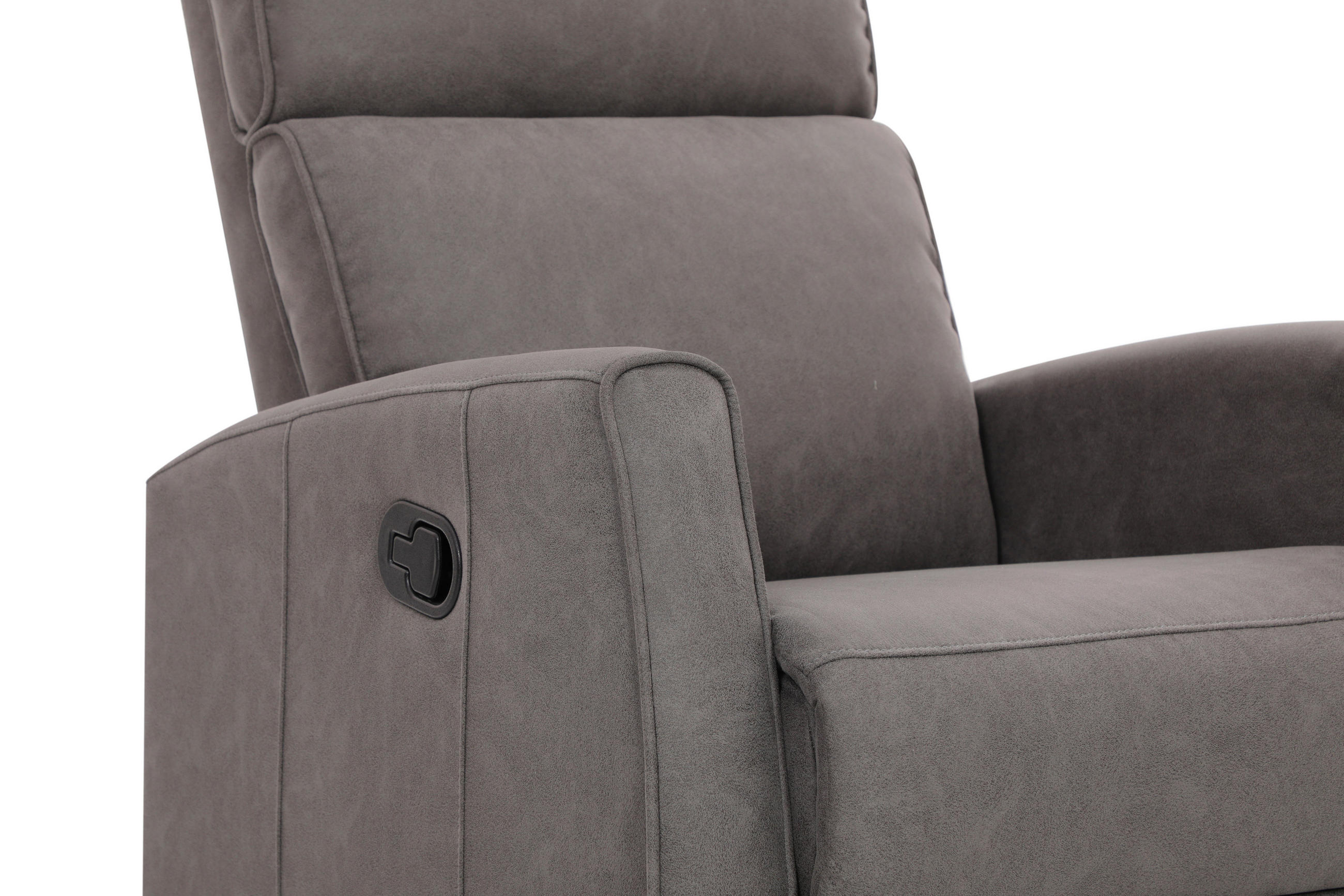 RELAXSESSEL Mikrofaser    - Schwarz/Grau, KONVENTIONELL, Kunststoff/Textil (73/105/93cm) - Xora