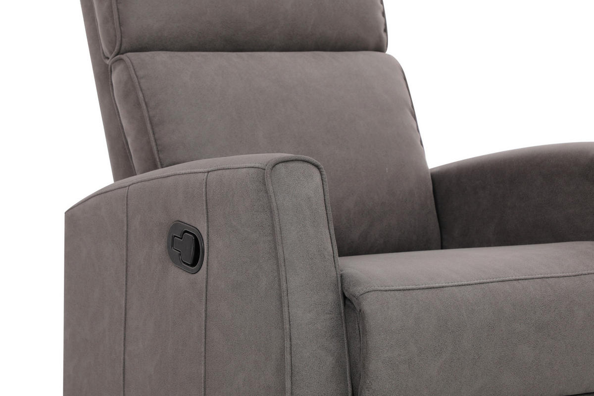 RELAXSESSEL Mikrofaser    - Schwarz/Grau, KONVENTIONELL, Kunststoff/Textil (73/105/93cm) - Xora