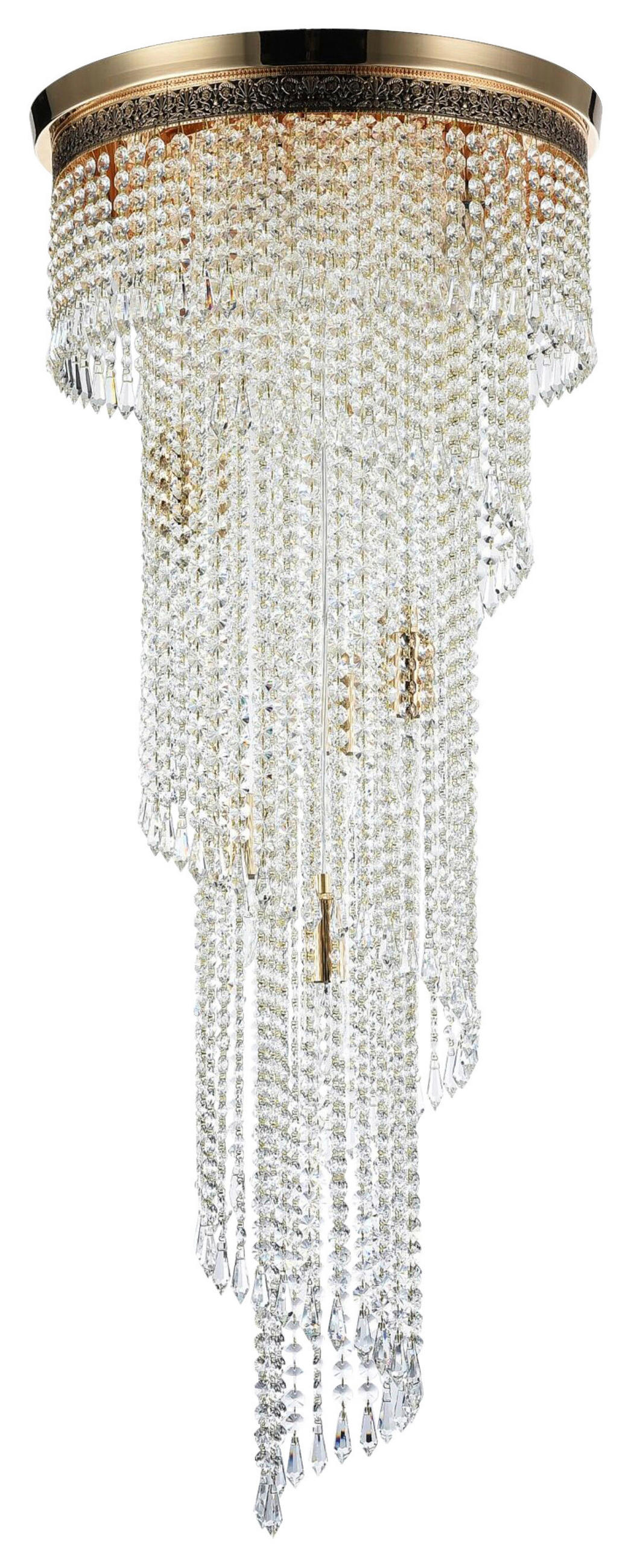 KRONLEUCHTER 42/97,5/42 cm   - Goldfarben, Basics, Glas/Metall (42/97,5/42cm) - MAYTONI