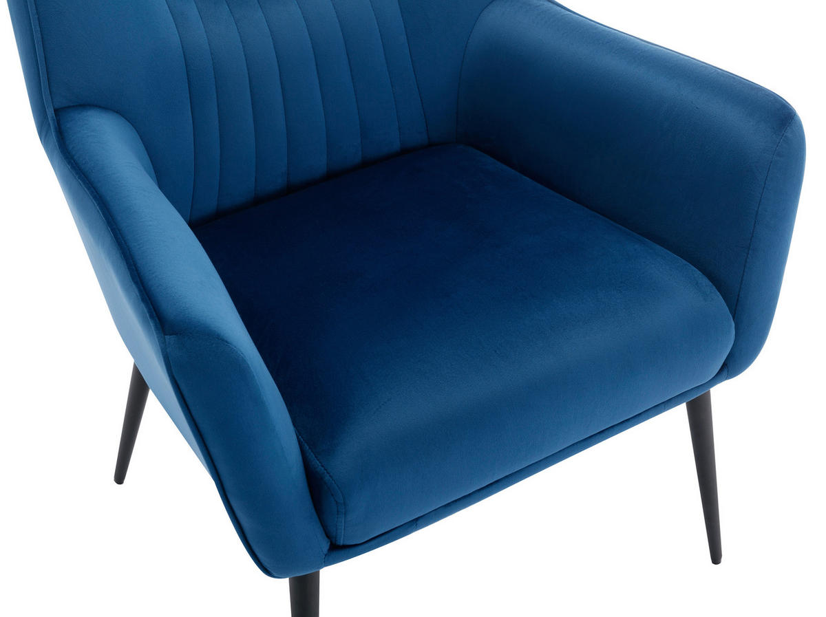 FOTEL - fekete/kék, Design, textil/fém (74/99/74cm) - Livetastic