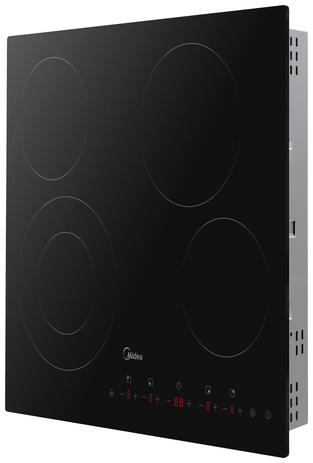 GLASKERAMIKKOCHFELD MCH702T298K0  - Schwarz, Basics, Glas/Metall (59/52/5,5cm) - Midea
