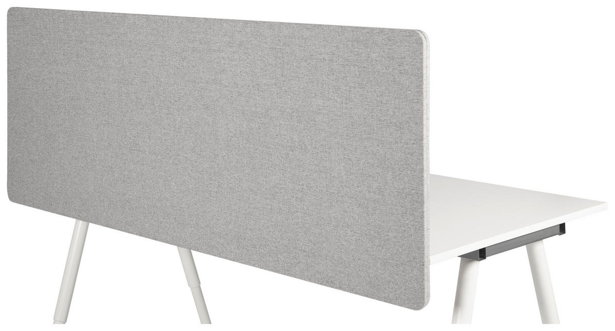 TRENNWAND Kunststoff, Textil, Metall Hellgrau  - Hellgrau, Basics, Kunststoff/Textil (160/62/2cm) - MID.YOU