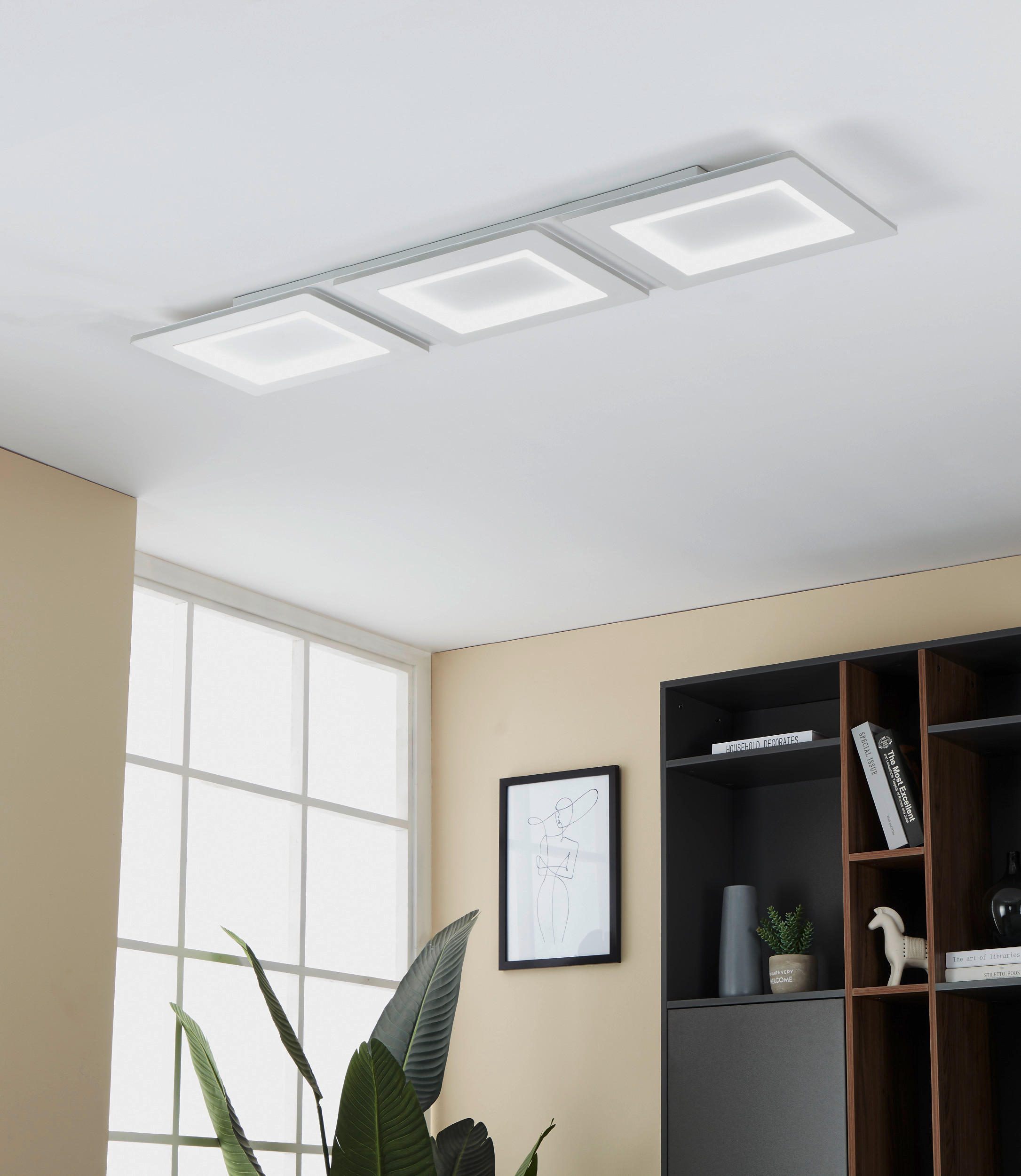 LED-DECKENLEUCHTE  Smart 120/30/5 cm   - Weiß, Basics, Kunststoff/Metall (120/30/5cm)