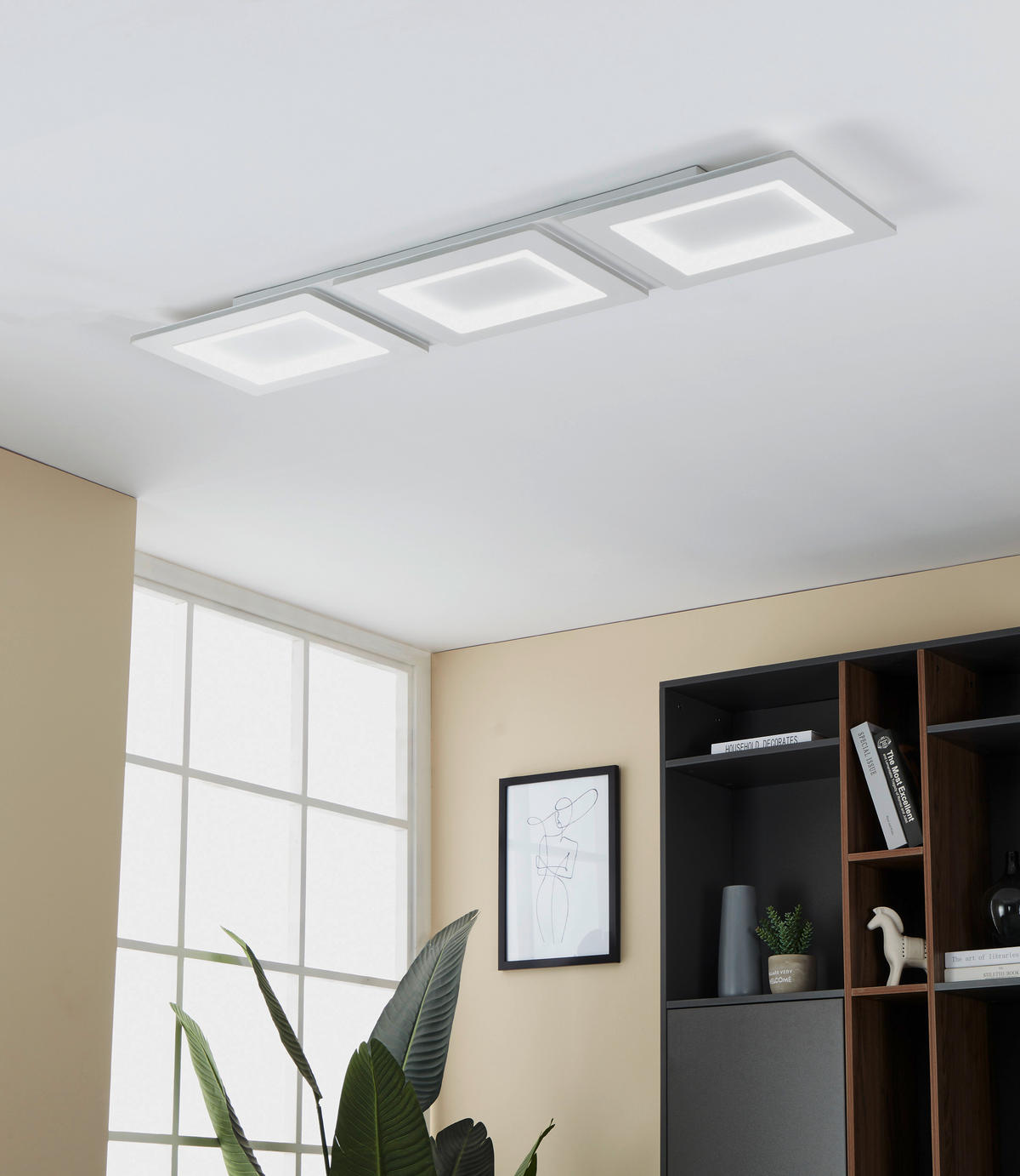 LED-DECKENLEUCHTE  Smart 120/30/5 cm   - Weiß, Basics, Kunststoff/Metall (120/30/5cm) - Eglo