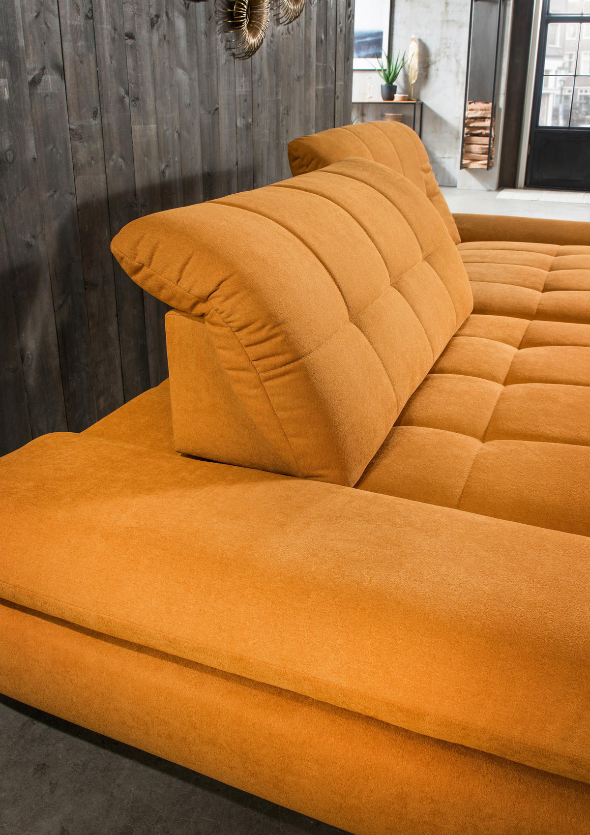 ECKSOFA in Mikrofaser Currygelb  - Currygelb/Schwarz, Design, Textil/Metall (198/290cm) - Xora