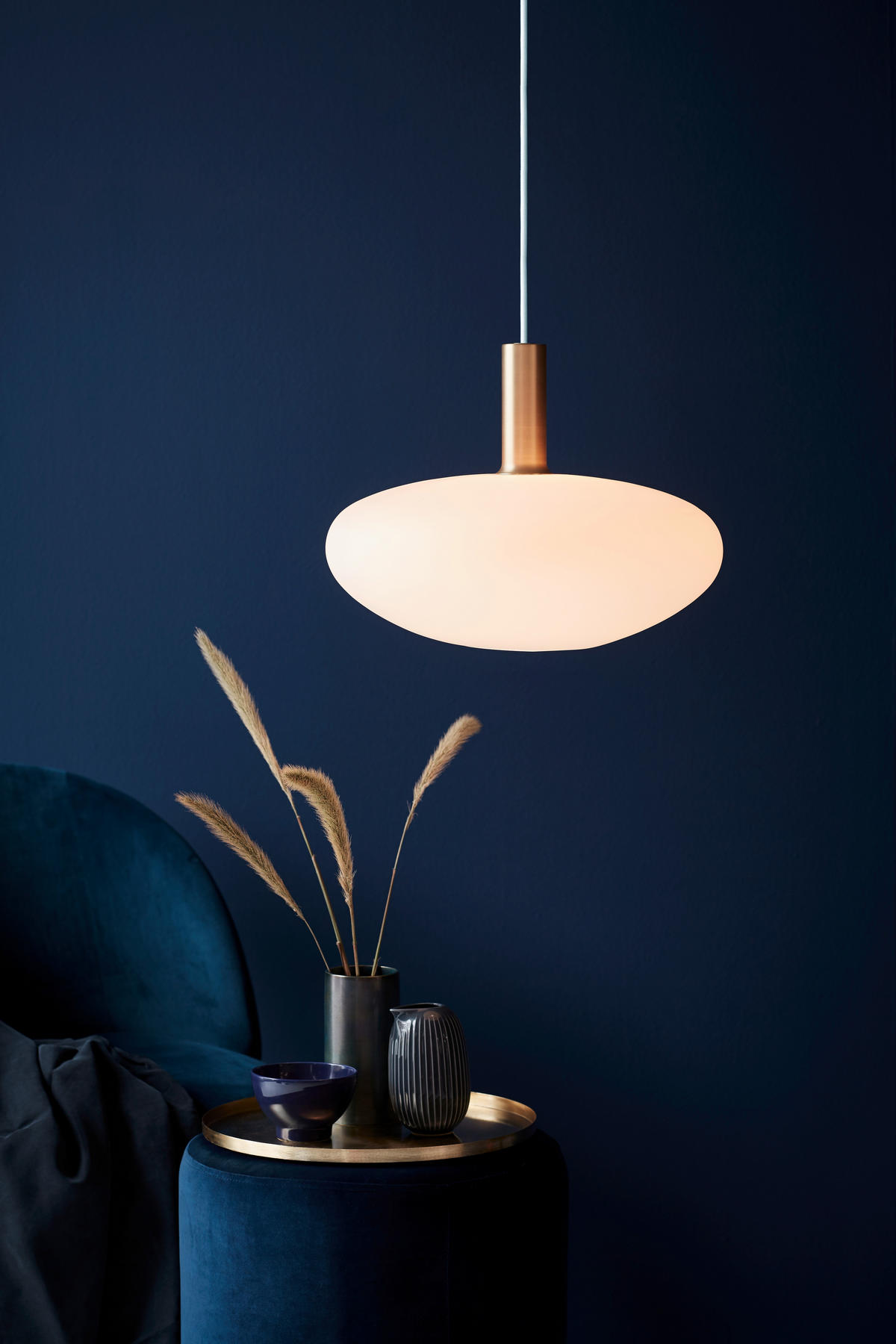 Hängeleuchte (1-flammig) aus O 35/330 cm  - Messingfarben/Schwarz, Basics, Glas/Metall (35/330cm) - Nordlux