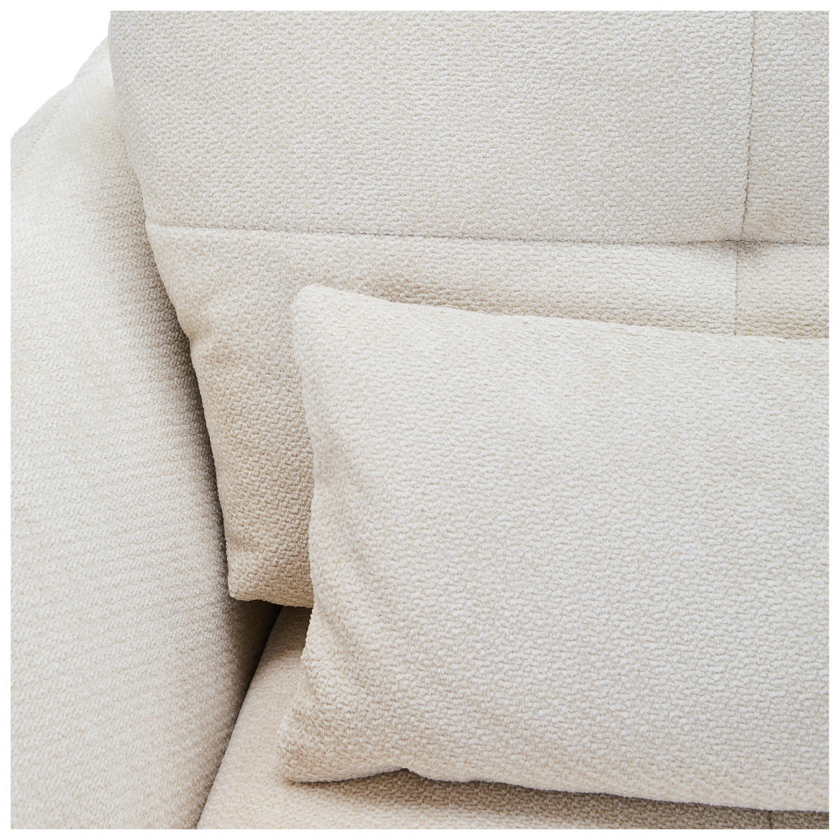 SESSEL in Webstoff Creme  - Creme/Schwarz, KONVENTIONELL, Textil/Metall (112/88/120cm) - Carryhome
