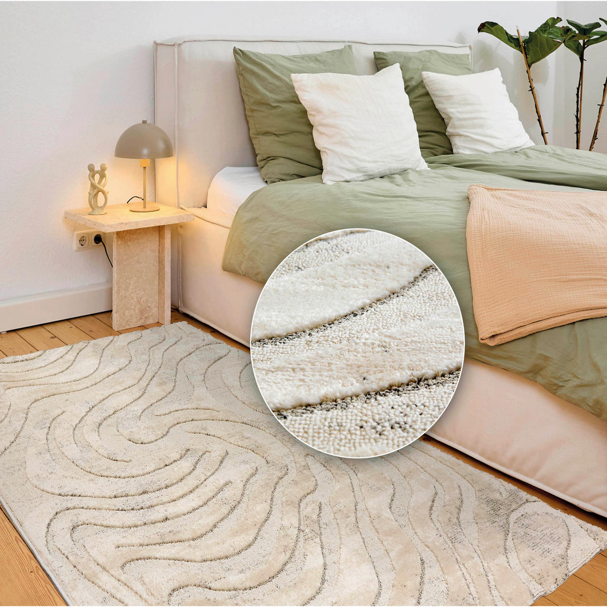 WEBTEPPICH 200/280 cm Lou Creme, Grau rechteckig  - Creme/Grau, Basics, Kunststoff/Textil (200/280cm) - Astra