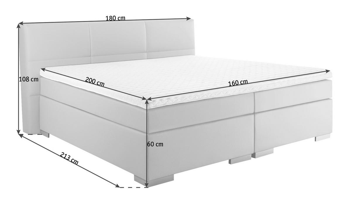 BOXSPRINGBETT 160/200 cm  in Schlammfarben  - Schlammfarben/Silberfarben, Design, Kunststoff/Textil (160/200cm) - Livetastic