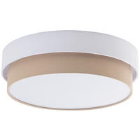 DECKENLEUCHTE 45/13 cm   - Beige/Weiß, MODERN, Kunststoff/Textil (45/13cm) - Novel