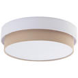 DECKENLEUCHTE  45/13 cm    - Beige/Weiß, MODERN, Kunststoff/Textil (45/13cm) - Novel