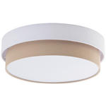DECKENLEUCHTE  45/13 cm    - Beige/Weiß, MODERN, Kunststoff/Textil (45/13cm) - Novel