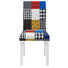 STUHL massiv Multicolor, Weiß - Multicolor/Weiß, LIFESTYLE, Holz/Textil (44,5/94,5/50cm) - CARRYHOME