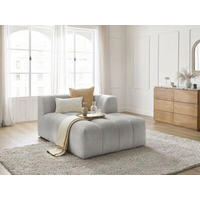 SOFAELEMENT ANNECY Bouclé Hellgrau  - Hellgrau/Schwarz, MODERN, Kunststoff/Textil (120/72/170cm)