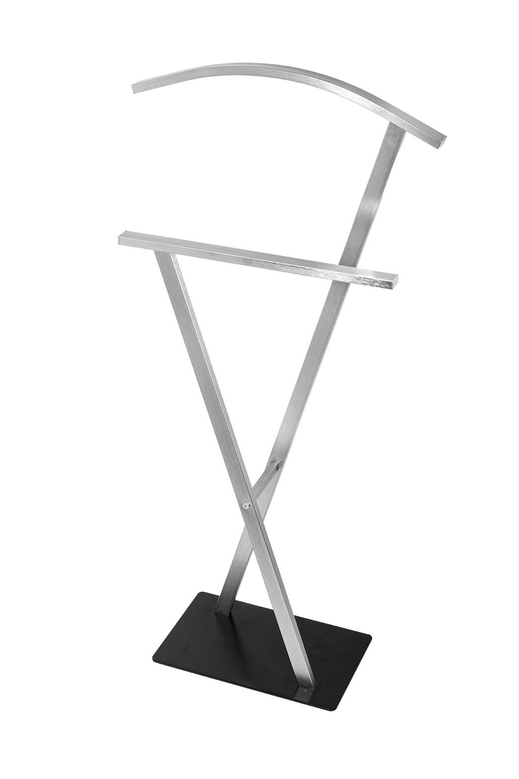 HERRENDIENER in Schwarz, Edelstahlfarben 46/96/20 cm   - Edelstahlfarben/Schwarz, KONVENTIONELL, Metall (46/96/20cm)