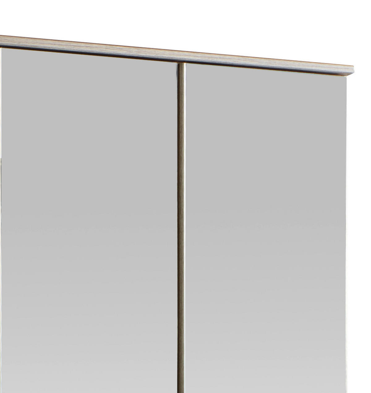 GARDEROB MED GÅNGJÄRN 135/199,5/58 cm 3-dörrar - aluminiumfärg/ekfärgad, Klassisk, metall/trämaterial (135/199,5/58cm) - MID.YOU