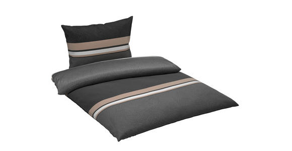 BETTWÄSCHE Mavie Satin 140/200 cm - Grau, KONVENTIONELL, Textil (140/200cm) - Novel