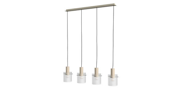 HÄNGELEUCHTE 123/18/150 cm - Transparent/Beige, KONVENTIONELL, Glas/Metall (123/18/150cm) - Dieter Knoll