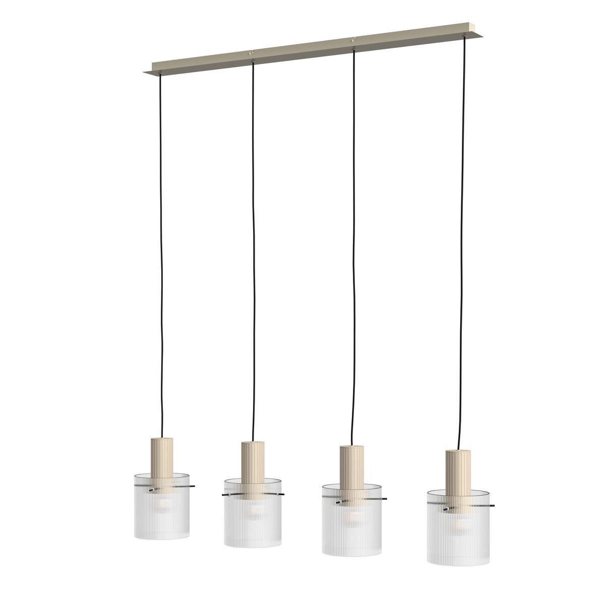 HÄNGELEUCHTE 123/18/150 cm    - Transparent/Beige, Konventionell, Glas/Metall (123/18/150cm) - Dieter Knoll