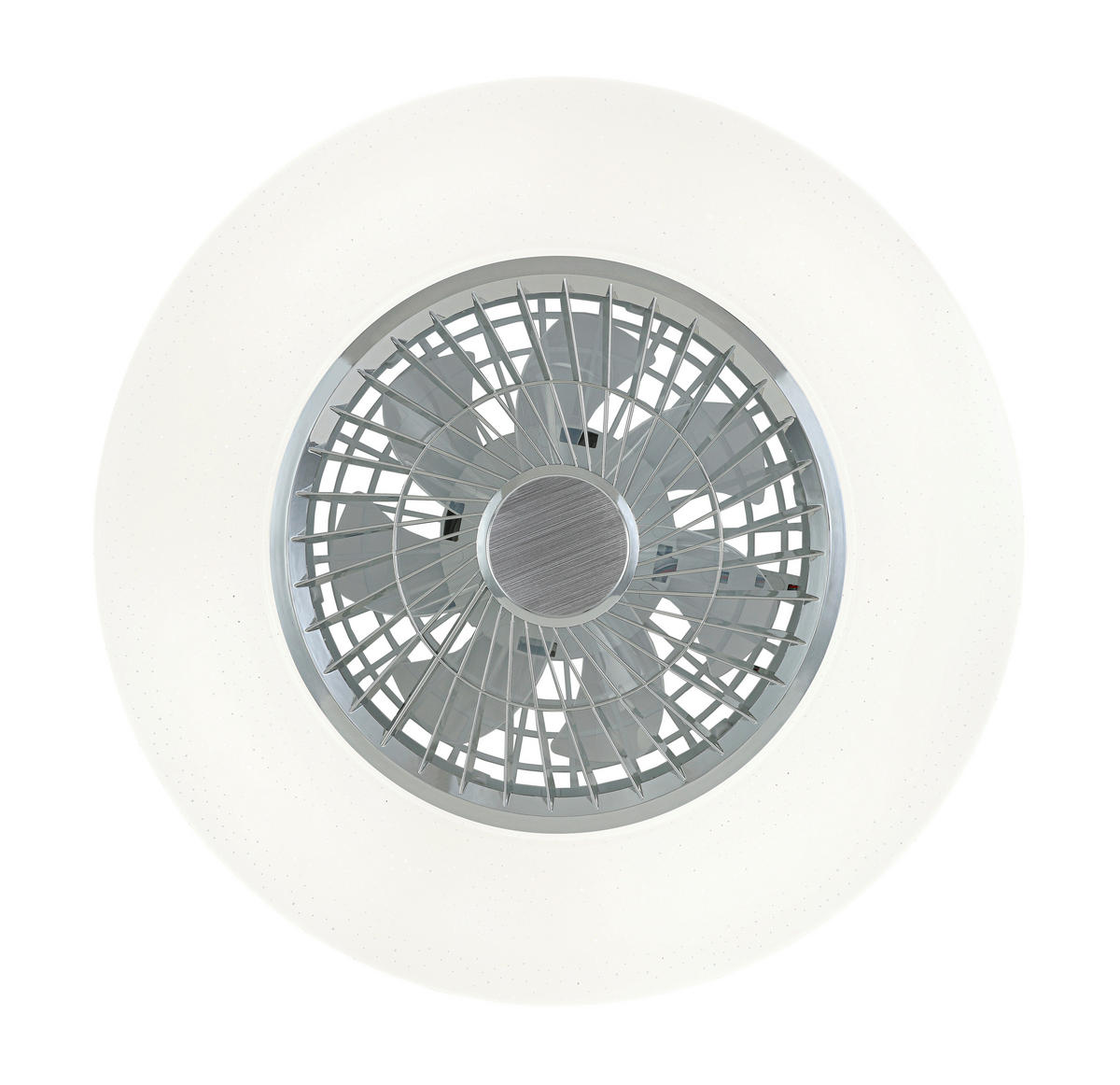 DECKENVENTILATOR - Chromfarben/Weiß, Trend, Kunststoff/Metall (58/14,5cm) - Mican