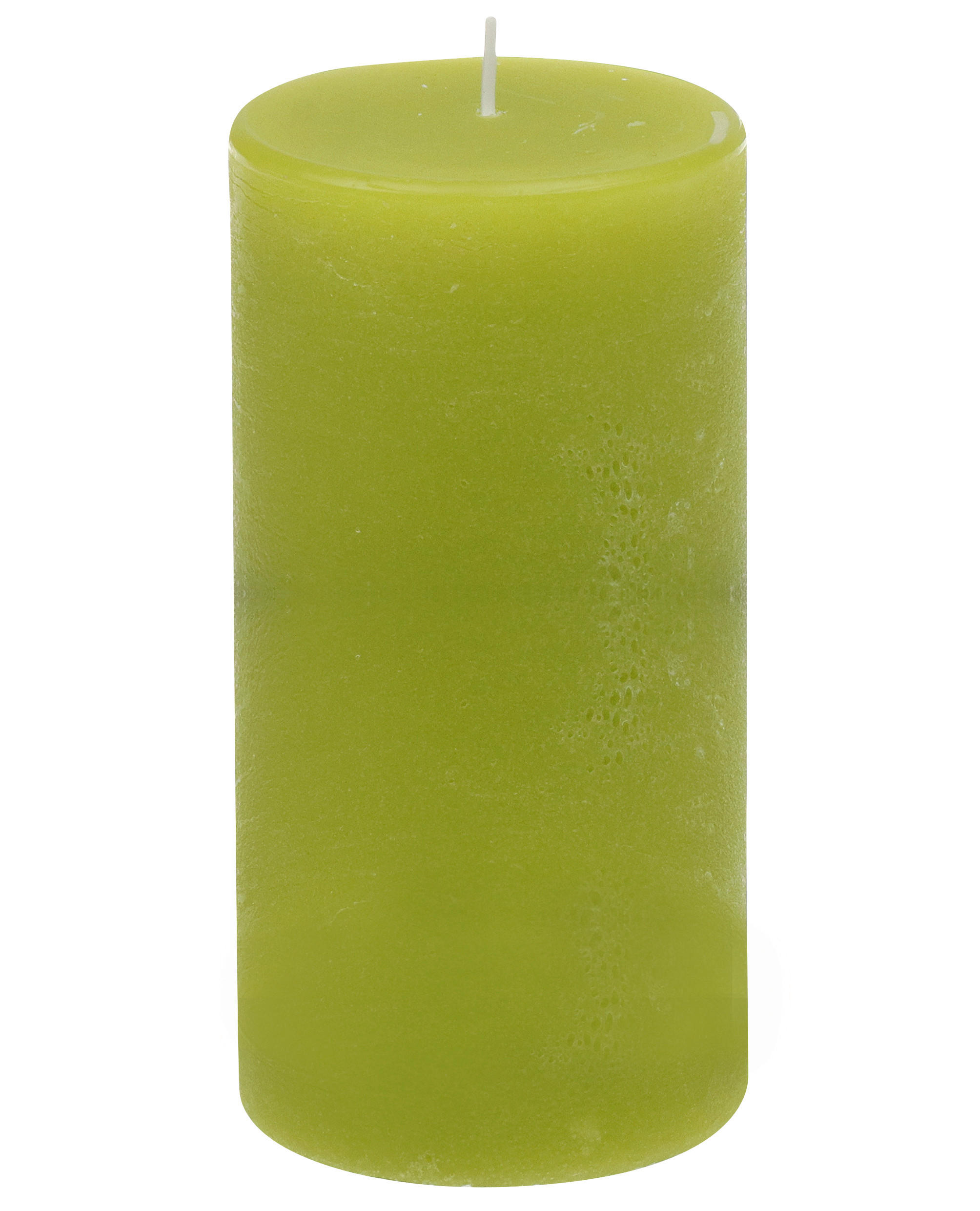 VÁLCOVÁ SVÍČKA - zelená, Basics (7,8/15cm)