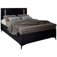 BOXBETT 140/200 cm  in Schwarz  - Schwarz, KONVENTIONELL, Textil/Metall (140/200cm) - Modante