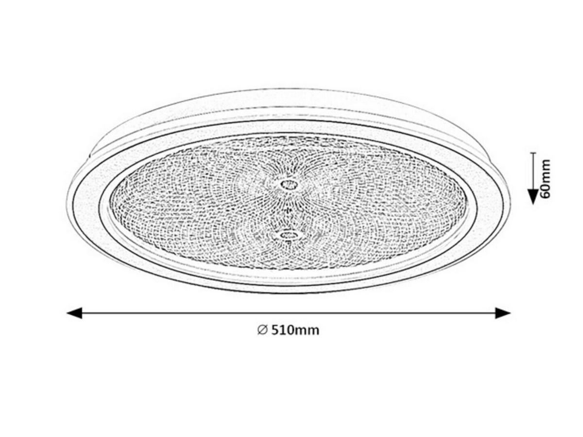 LED PLAFONJERA ZOFRAEL  - prozirna/zlatna, Dizajnerski, metal/plastika (51/6cm)