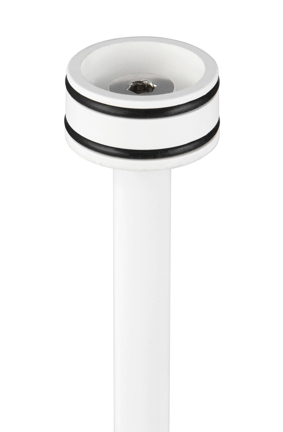AKKU-STEHLEUCHTE - Weiss, Design, Metall (13,5/123cm)
