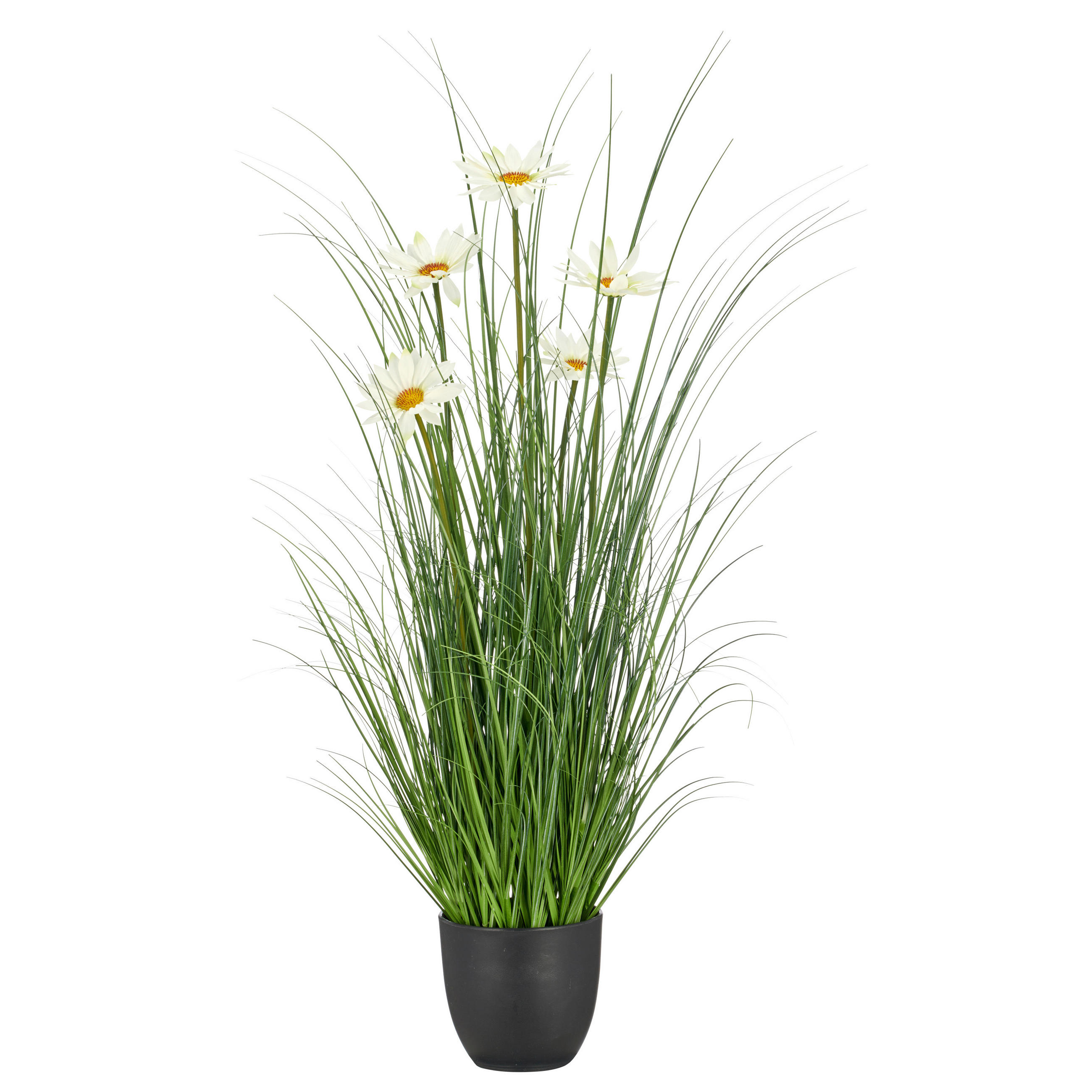 KUNSTBLUME Grasbündel  - Schwarz/Grün, Basics, Kunststoff (91cm)