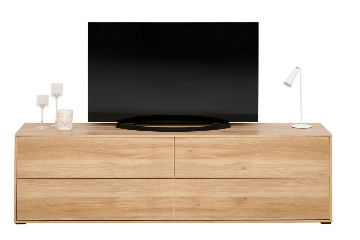 TV-ELEMENT Eichefarben  179,1/52/40 cm  - Eichefarben, Design, Holzwerkstoff (179,1/52/40cm) - home24