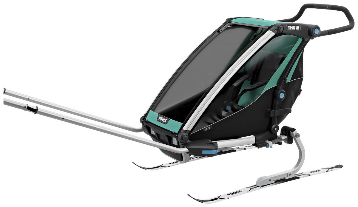 SKILANGLAUF-SET Chariot  - Schwarz/Alufarben, Basics, Metall - Thule