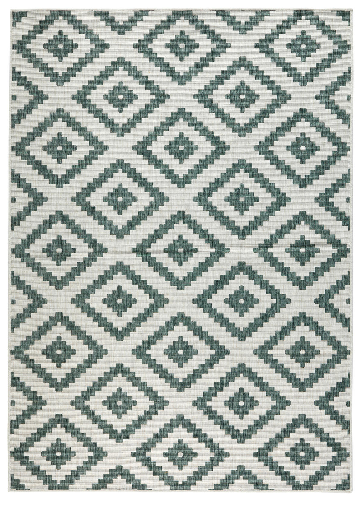OUTDOORTEPPICH 80/150 cm Twin Creme, Grün  - Creme/Grün, Basics, Kunststoff (80/150cm) - Novel