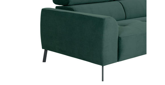 ECKSOFA Waldgrün Feincord - Waldgrün/Schwarz, Design, Textil/Metall (205/280cm) - Xora