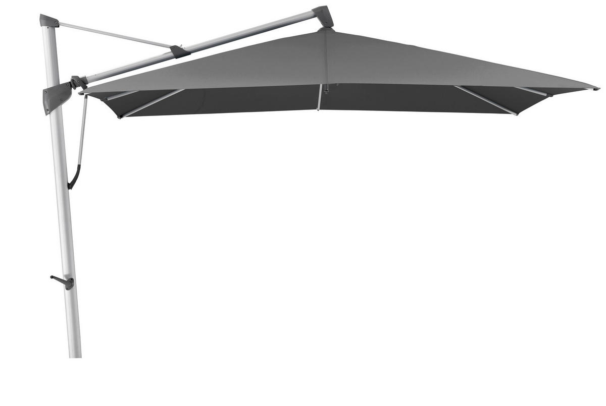 AMPELSCHIRM 400x300 cm Grau  - Alufarben/Grau, KONVENTIONELL, Textil/Metall (400/300cm) - Glatz