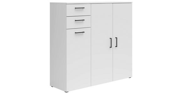 KOMMODE 120/115/40 cm in Weiß - Anthrazit/Schwarz, MODERN, Holzwerkstoff/Kunststoff (120/115/40cm) - Carryhome
