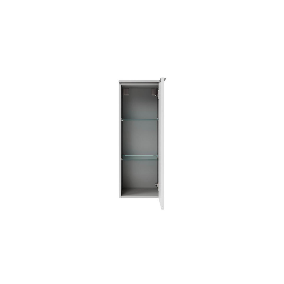 MIDISCHRANK 30,2/82,6/32 cm  - Silberfarben/Weiß, MODERN, Glas/Holzwerkstoff (30,2/82,6/32cm) - Voleo