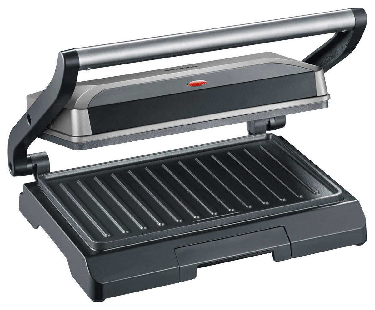 KONTAKTGRILL  - Silberfarben/Schwarz, Trend, Kunststoff/Metall (29,1/26/11,5cm) - Severin