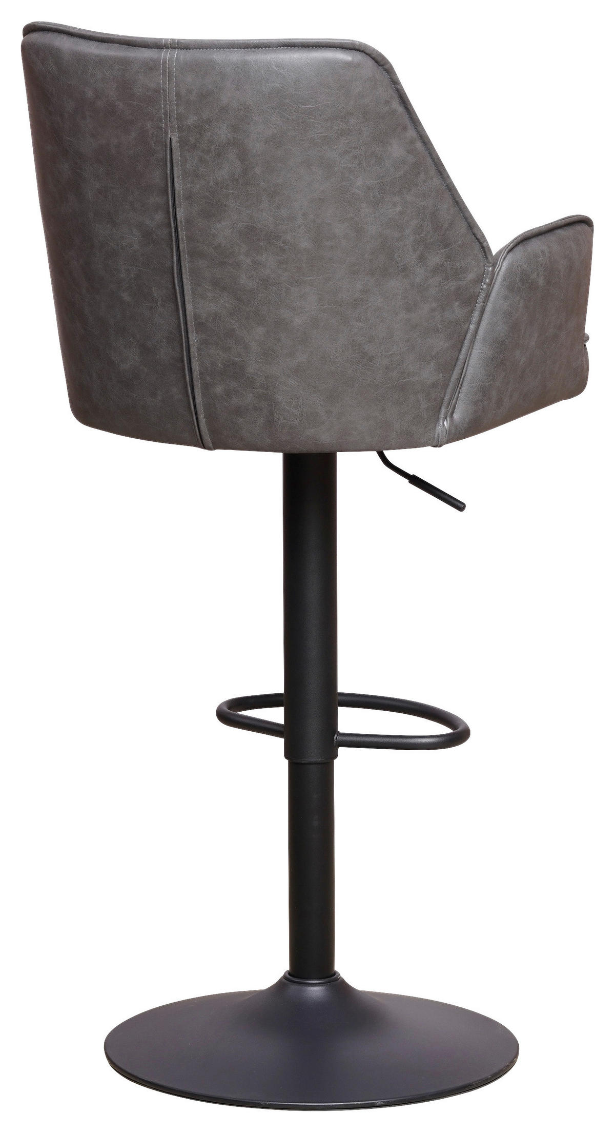 BARHOCKER Mikrofaser Anthrazit  - Taupe/Anthrazit, KONVENTIONELL, Textil/Metall (42/114/52cm) - MID.YOU